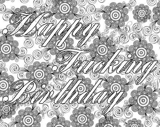 Birthday Coloring Pages For Adults
 Birthday Printables For Adults Printable Pages