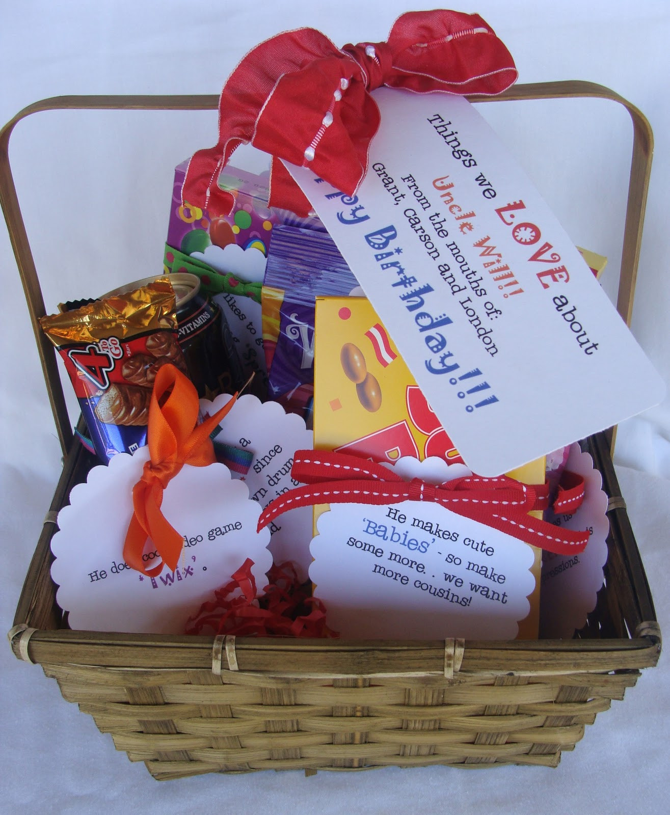 Birthday Gift Basket Ideas
 Marci Coombs Birthday t idea Happy Birthday Uncle Will