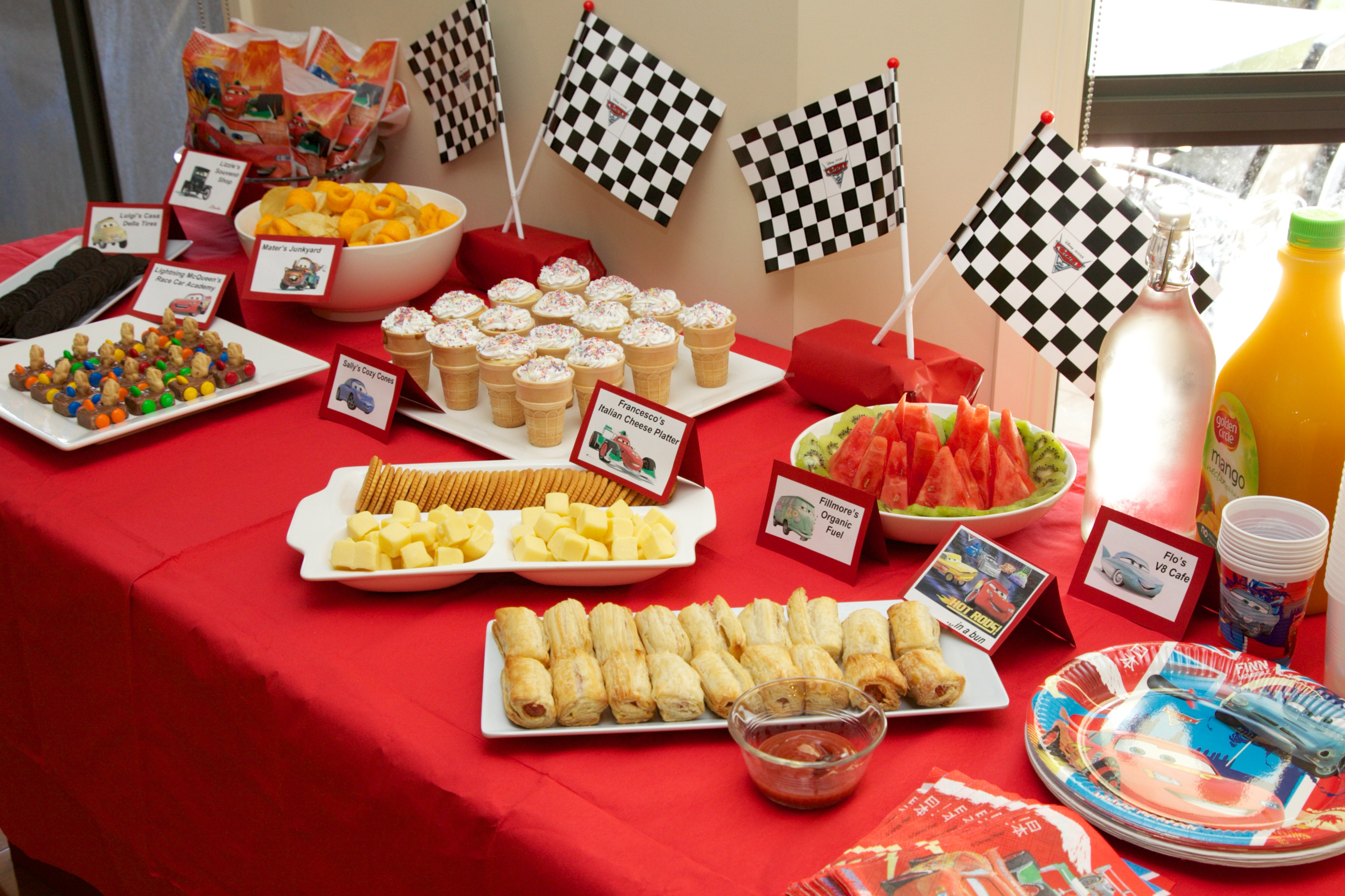Birthday Party Meal Ideas
 Disney Cars Birthday Party Food Labels Free Printable
