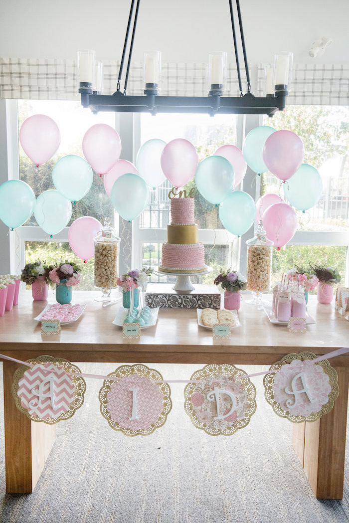 Birthday Party Supplies
 Kara s Party Ideas Vintage First Birthday Tea Party