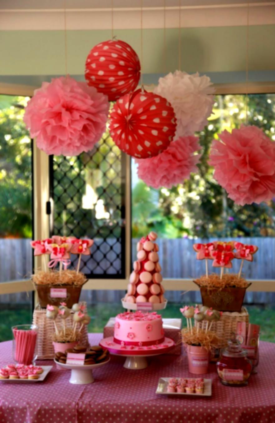Birthday Party Table Decorations Centerpieces
 1st Birthday Decoration Ideas At Home For Party Favor