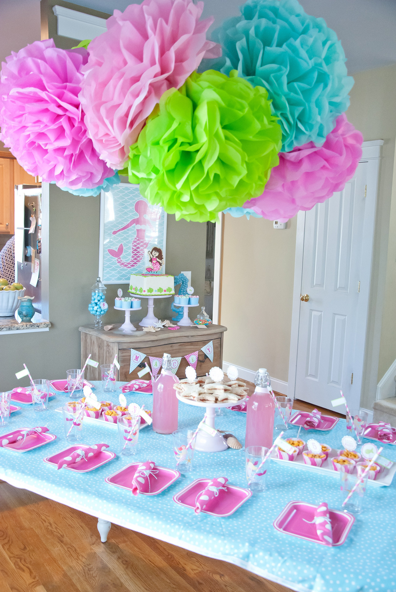 Birthday Party Table Decorations Centerpieces
 A Dreamy Mermaid Birthday Party Anders Ruff Custom