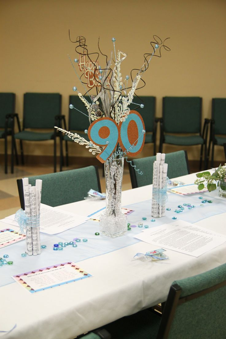 Birthday Party Table Decorations Centerpieces
 90th Birthday Party Ideas for Your Grandma MARGUSRIGA