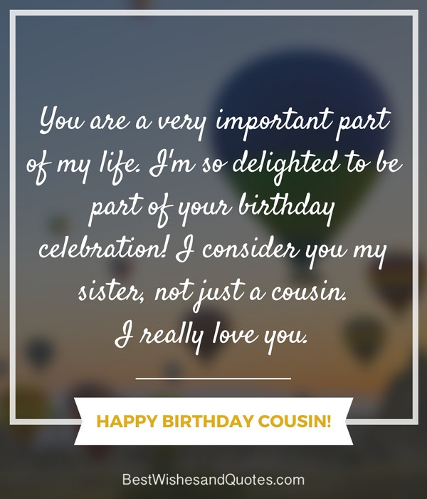 Best ideas about Birthday Quotes For Cousins
. Save or Pin Happy Birthday Cousin 35 Ways to Wish Your Cousin a Now.