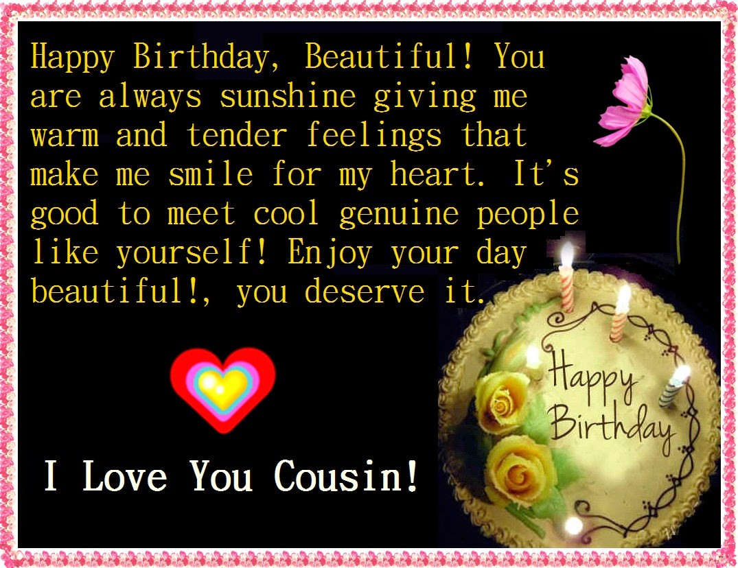 Best ideas about Birthday Quotes For Cousins
. Save or Pin Birthday Quotes For Cousin Female QuotesGram Now.