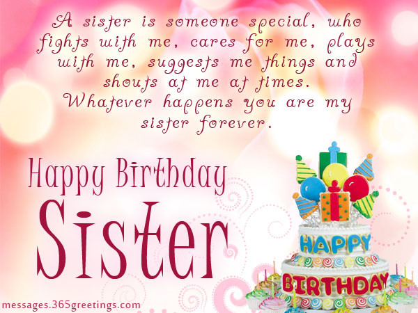 Birthday Wish To Sister
 Birthday wishes For Sister that warm the heart