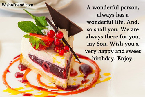 Birthday Wishes To A Son
 Birthday Wishes For Son