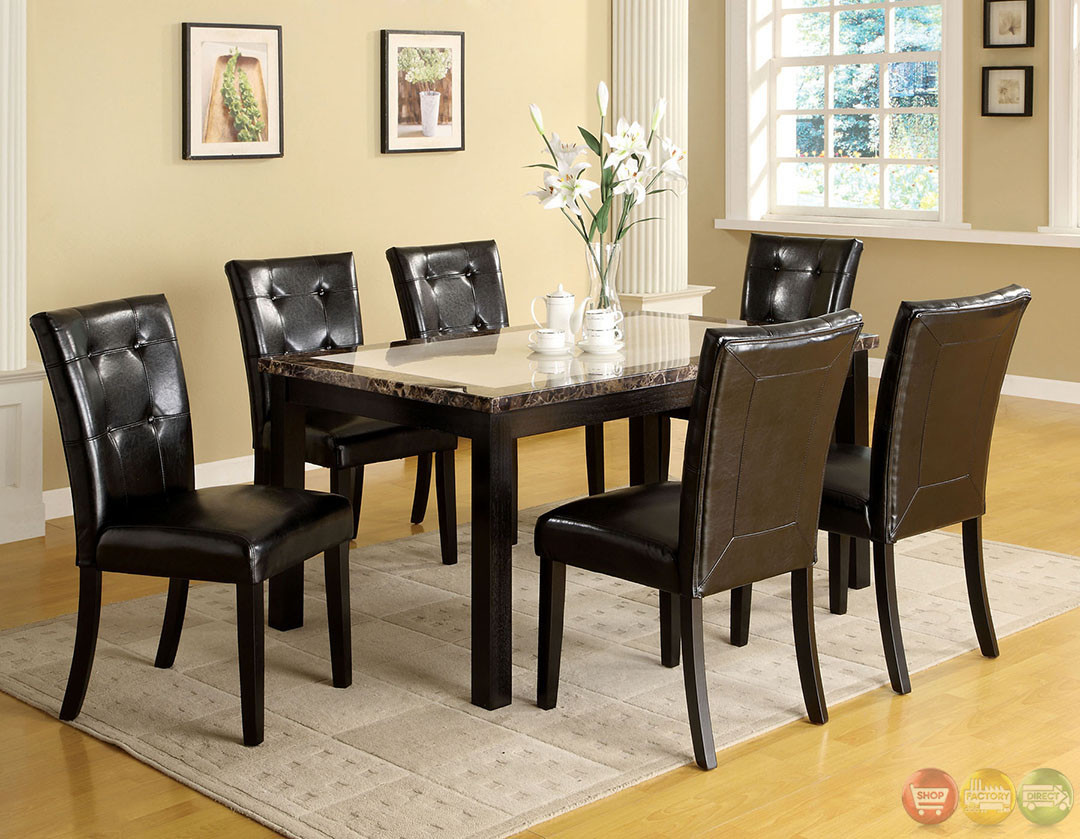 Best ideas about Black Dining Table Set
. Save or Pin Atlas I Contemporary Black Casual Dining Set with Faux Now.