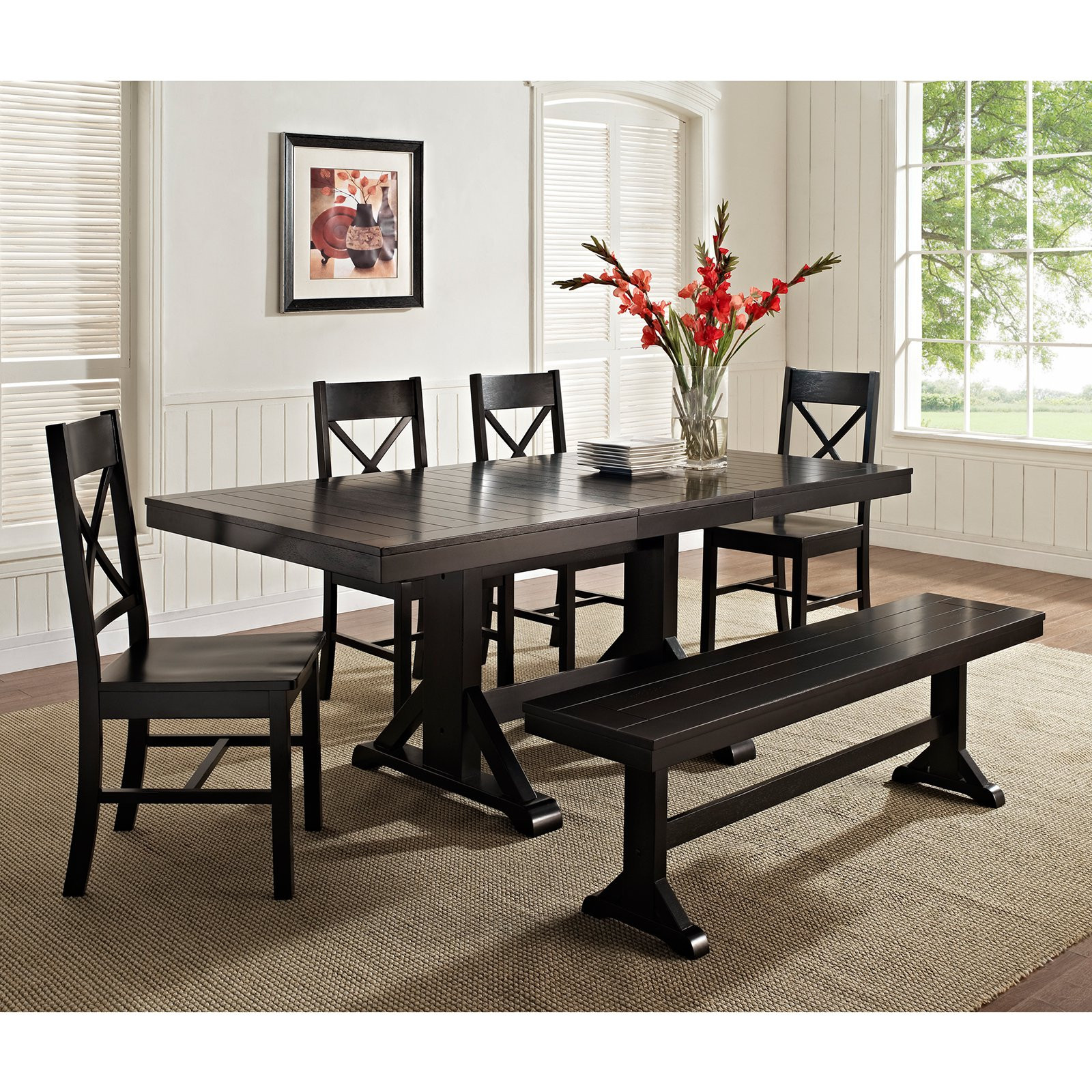 Best ideas about Black Dining Table Set
. Save or Pin Walker Edison Black 6 Piece Solid Wood Dining Set with Now.