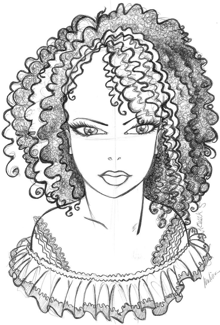 Black Girl Coloring Pages
 Black Girl Afro Drawing at GetDrawings