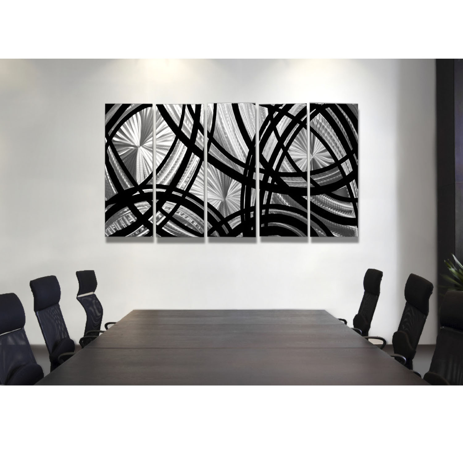 Best ideas about Black Wall Art
. Save or Pin Frequency e Black and Silver Metal Wall Art 5 Panel Now.