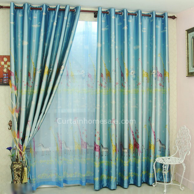 Best ideas about Blackout Curtains Kids Room
. Save or Pin Blue Cartoon Animals Blackout Curtains Kids Room Now.