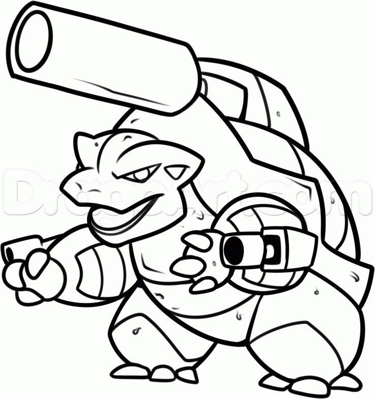 Blastoise Coloring Pages
 How to Draw Mega Blastoise Step by Step Pokemon