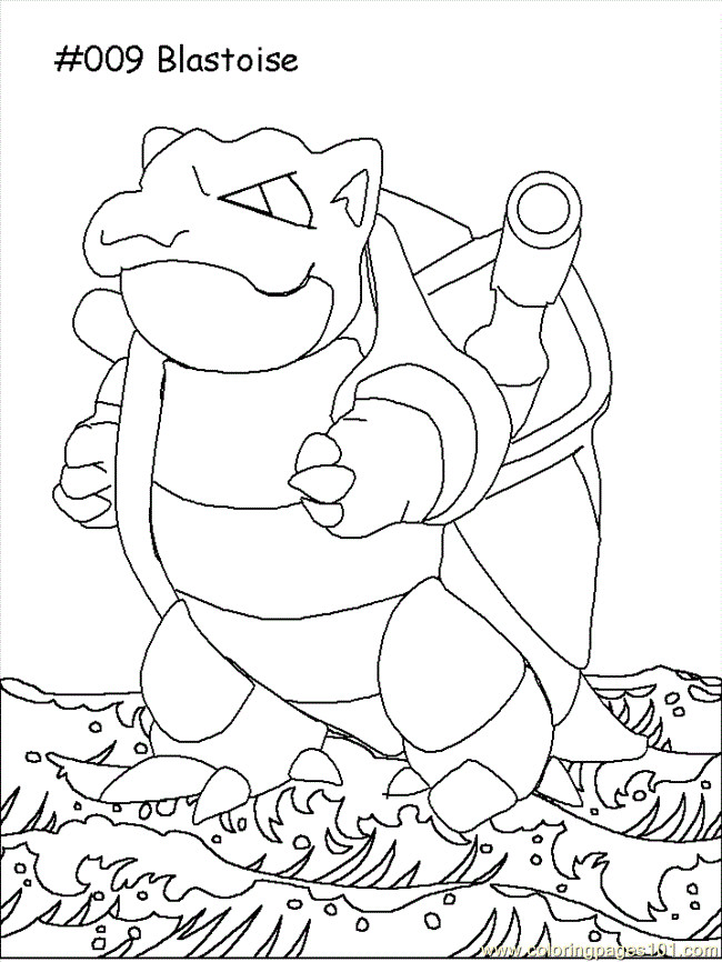 Blastoise Coloring Pages
 Blastoise Coloring Page Free Pokemon Coloring Pages