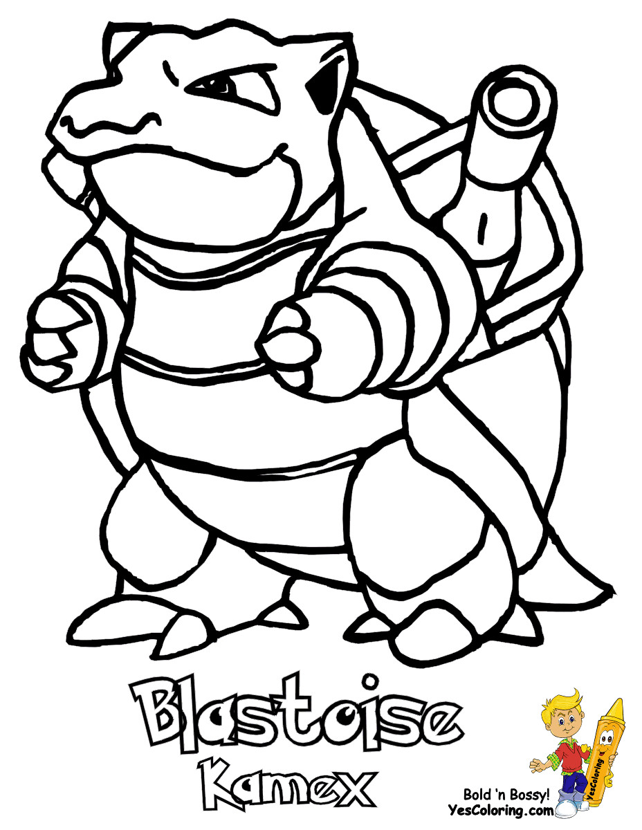 Blastoise Coloring Pages
 Fo Real Pokemon Coloring Pages