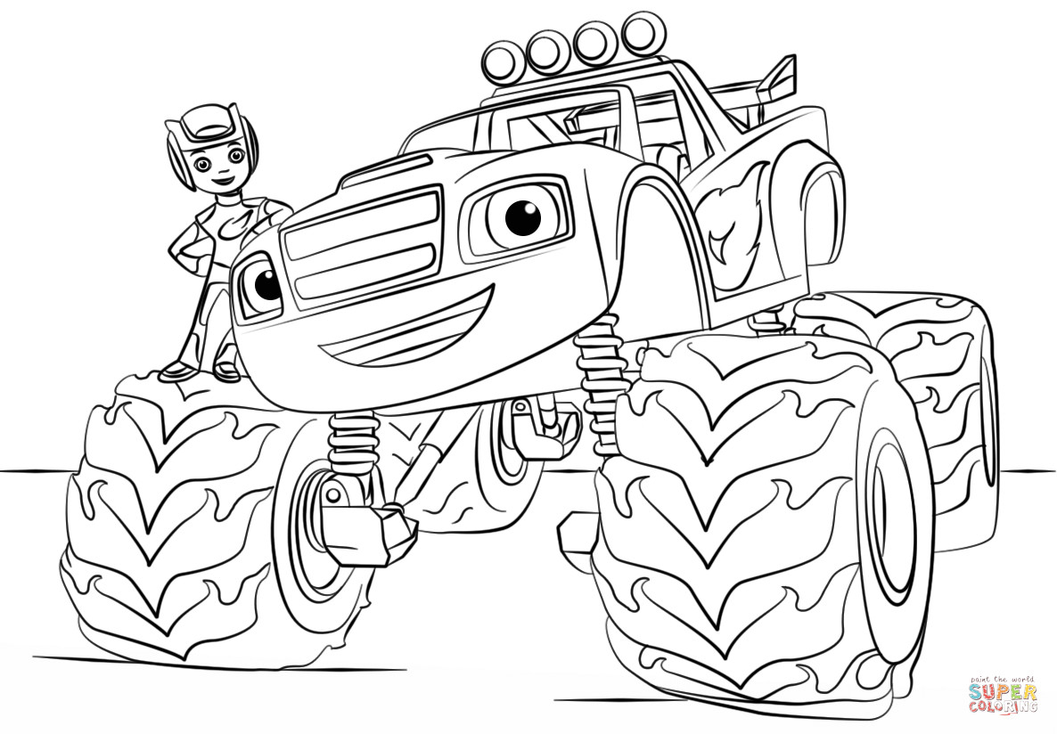Blaze Coloring Pages
 Blaze Monster Truck coloring page