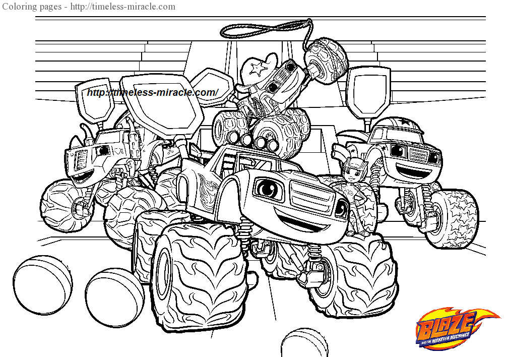 Blaze Coloring Pages
 Blaze printable page timeless miracle