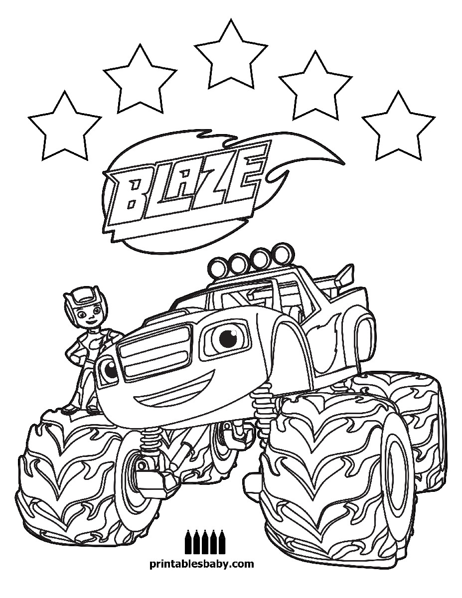 Blaze Coloring Pages
 Blaze And The Monster Machines