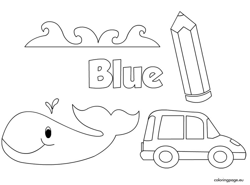 Blue Coloring Pages For Kids
 The color blue