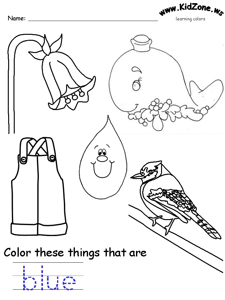 Blue Coloring Pages For Kids
 Blue