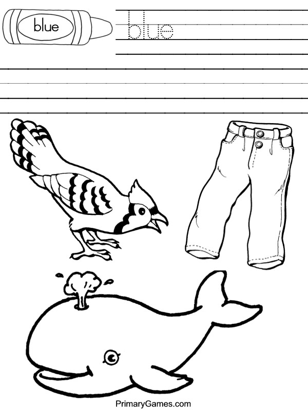 Blue Preschool Coloring Sheets
 preschool blue Colouring Pages