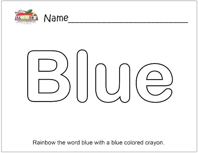 Blue Preschool Coloring Sheets
 Blue Coloring Sheet Pages Color Bubble Preschool Lesson