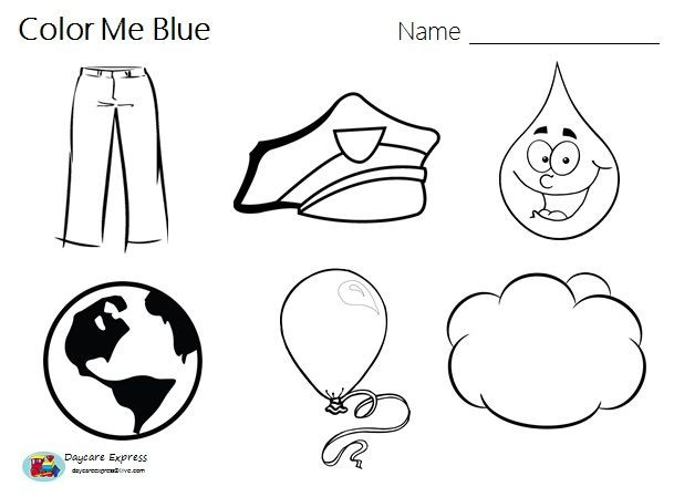 Blue Preschool Coloring Sheets
 Color Blue Blue Worksheet Blue Craft