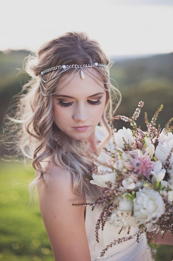 Bohemian Wedding Hairstyle
 Wedding Accessories 20 Charming Bridal Headpieces To Match