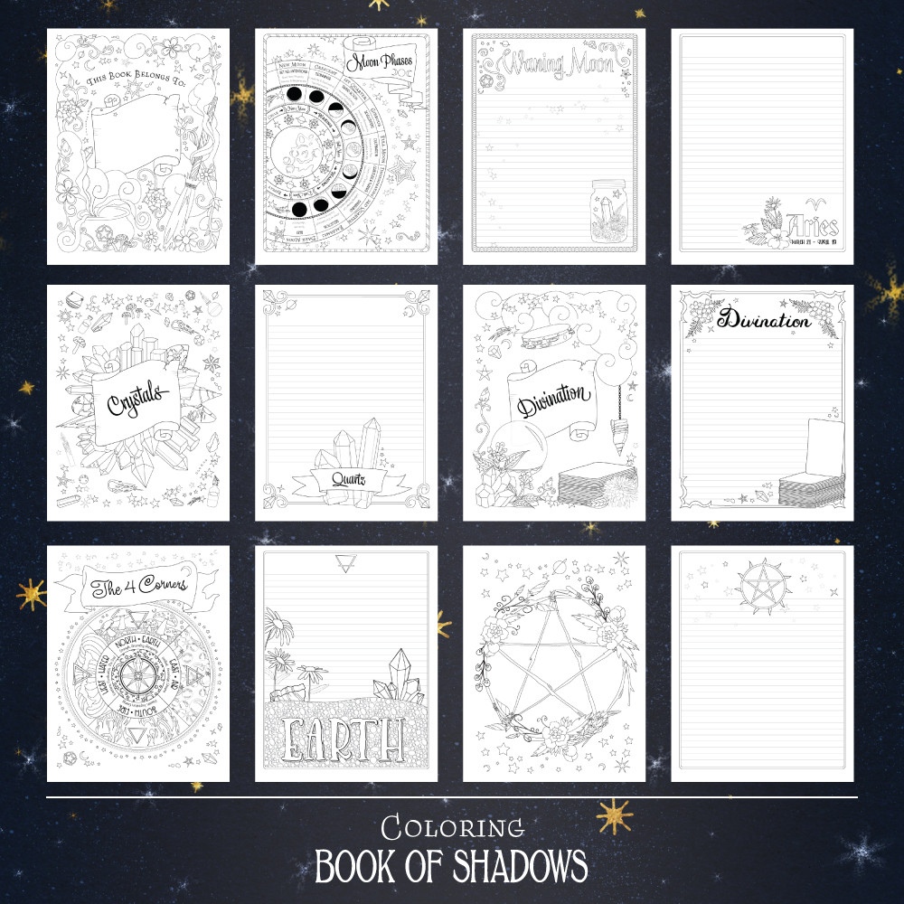Book Of Shadows Coloring Pages
 Printable Book of Shadows Pages Coloring Book of Shadows