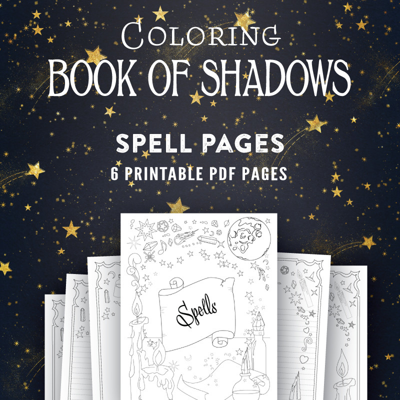 Book Of Shadows Coloring Pages
 Printable Book of Shadows Pages Coloring Book of Shadows