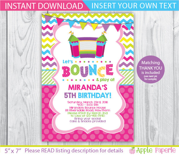 Bounce House Birthday Invitations
 bounce house birthday Bounce House invitation bounce house