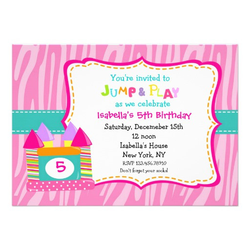 Bounce House Birthday Invitations
 Personalized Bouncehouse Invitations
