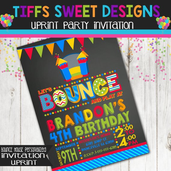 Bounce House Birthday Invitations
 Bounce House Party Bounce House Invitation by