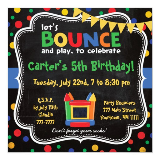 Bounce House Birthday Invitations
 Personalized Bounce house birthday Invitations