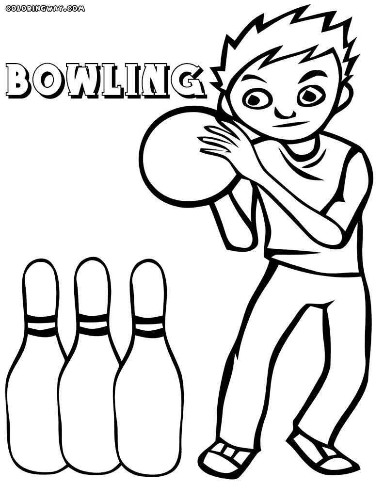 Bowling Coloring Sheets For Kids
 Bowling coloring pages