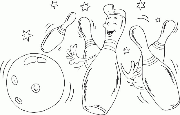 Bowling Coloring Sheets For Kids
 bowling pins Coloring Pages Printable