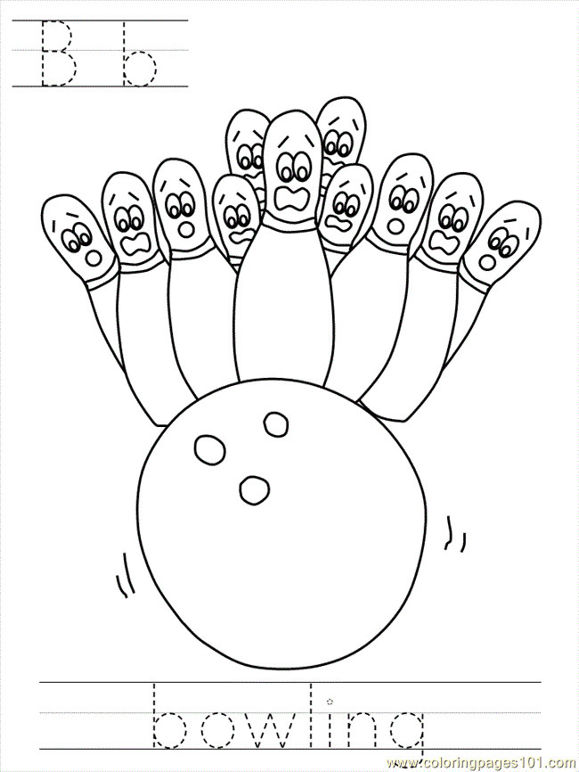 Bowling Coloring Sheets For Kids
 15 bowling coloring page to print Print Color Craft