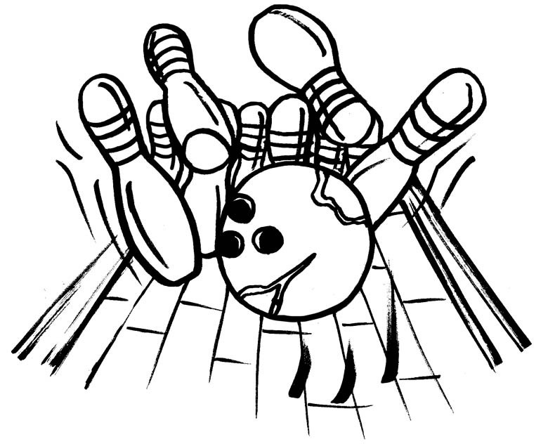 Bowling Coloring Sheets For Kids
 Bowling Printable Coloring Pages