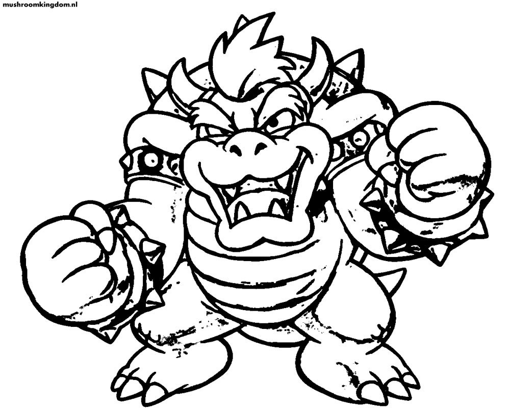 Bowser Coloring Pages
 Dibujos Para Colorear Mario Bros Luigi