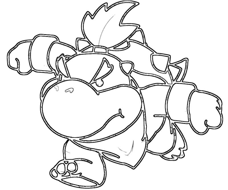 Bowser Coloring Pages
 Dry Bowser Free Coloring Pages