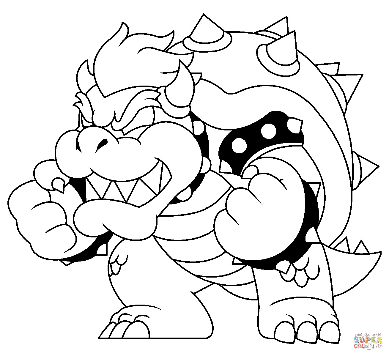Bowser Coloring Pages
 Bowser coloring page