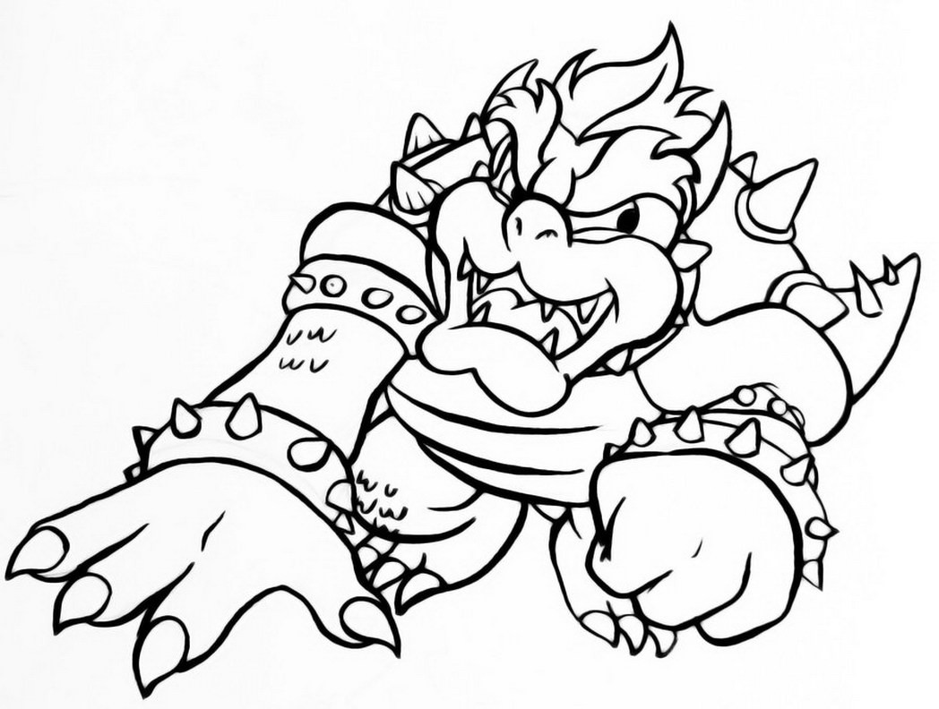 17. Bowser Coloring Page.