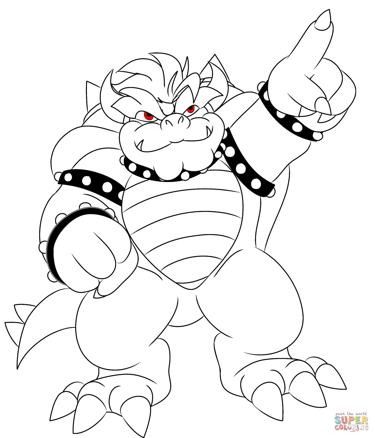 Bowser Coloring Pages
 Bowser Mario Coloring Pages Coloring Home