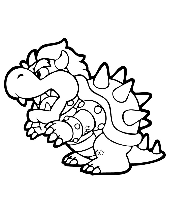 Bowser Coloring Pages
 Mario bowser coloring pages