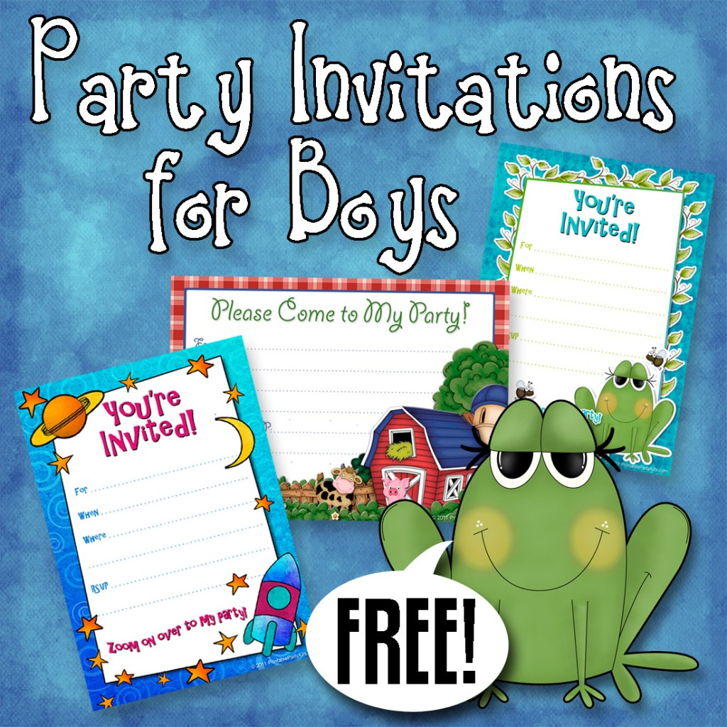 Boys Birthday Party Invitations
 f1024