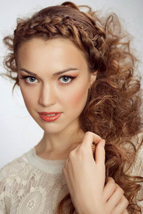 Braided Curls Hairstyle
 Half Up Half Down Braided Hairstyle Women Hairstyles