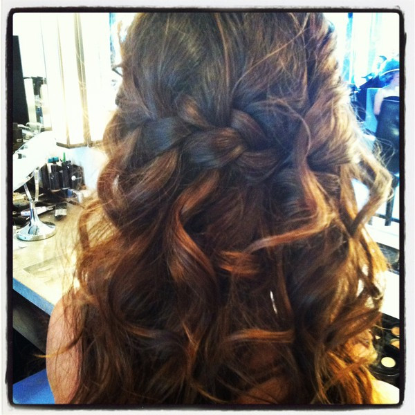 Braided Curls Hairstyle
 Waterfall Braid With Curls My New Hair