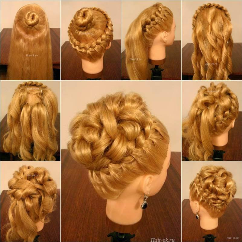 Braided Curls Hairstyle
 Wonderful DIY Elegant Hairstyle With Braids and Curls