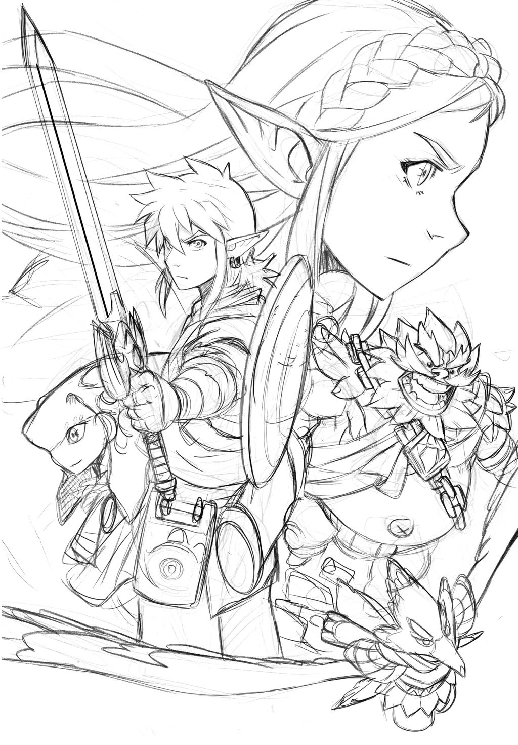 Breath Of The Wild Coloring Pages
 Legend Zelda Breath The Wild Coloring Pages The