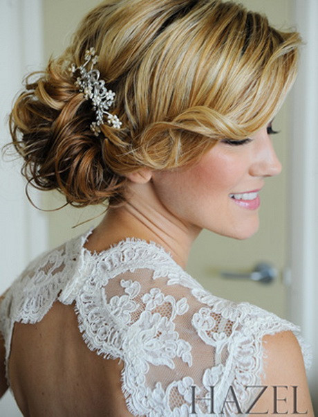 Bridesmaid Side Hairstyles
 Side swept wedding hair